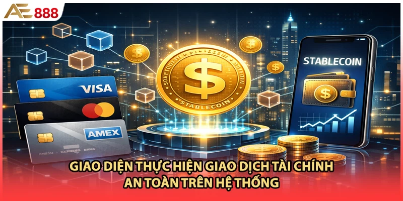 Giao diện thực hiện giao dịch tài chính an toàn trên hệ thống